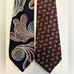 Oscar De La Renta Two Vintage Ties